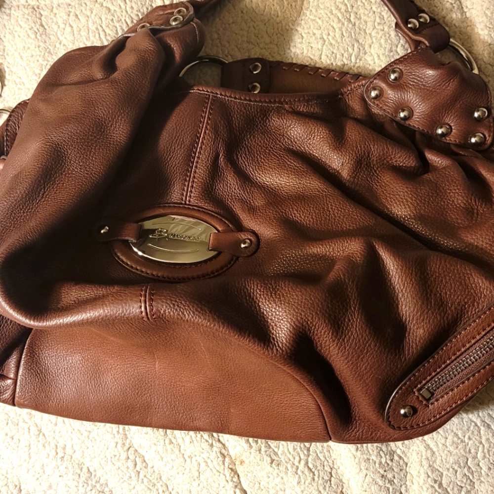 Brown designer purse
